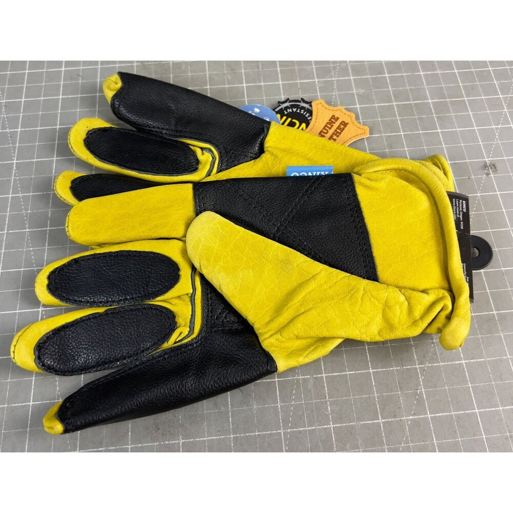 Kinco Hydroflector Men's  Full Grain Leather Driver Gloves Sz M New~Double Palm - Picture 2 of 6